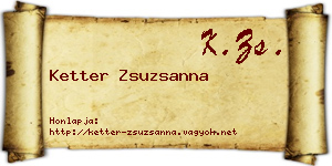 Ketter Zsuzsanna névjegykártya
